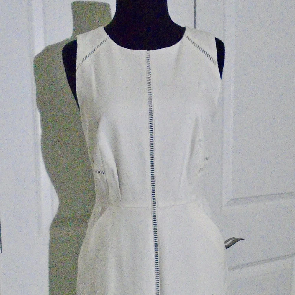 J CREW NEW Ladder Stitch Dress*Bi-Stretch Cotton *FIRM PRICE* - Picture 5 of 9